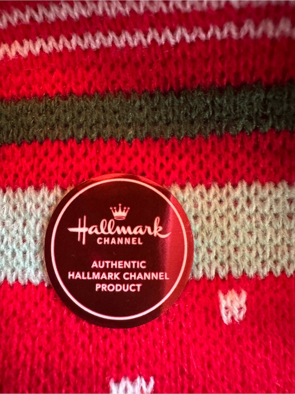 Hallmark Channel Christmas Ugly Sweater Movie Watching Sweater large NWT - Picture 7 of 8